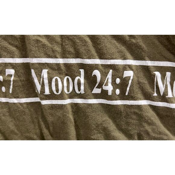 THOU SHALL NOT TRY ME 24:7 on fire army green woman’s tee sz - Picture 4 of 6